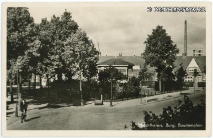 Middelharnis, Burg. Boumansplein ansichtkaart: Middelharnis, Burg. Boumansplein