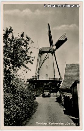Ouddorp, Korenmolen 'De Hoop' ansichtkaart: Ouddorp, Korenmolen 'De Hoop'