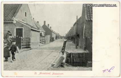 Sint-Annaland, Nieuwstraat ansichtkaart: Sint-Annaland, Nieuwstraat
