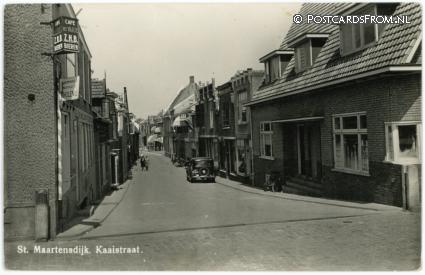 ansichtkaart: Sint Maartensdijk, Kaaistraat. Cafe 'Het Vaatje'