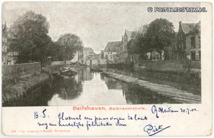 Delfshaven, Aalbrechtskolk ansichtkaart: Delfshaven, Aalbrechtskolk