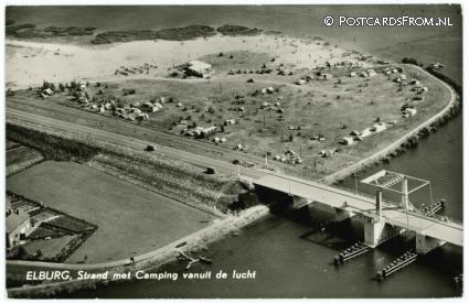 Elburg, Strand met Camping vanuit de lucht ansichtkaart: Elburg, Strand met Camping vanuit de lucht