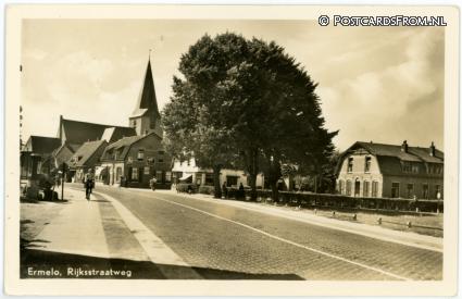Ermelo, Rijksstraatweg ansichtkaart: Ermelo, Rijksstraatweg