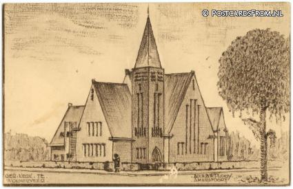 ansichtkaart: Wormerveer, Ger. Kerk. Arch. B.W. Plooy, Amersfoort