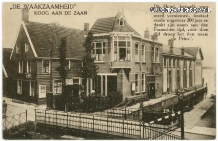 Koog aan de Zaan, Hotel 'De Waakzaamheid' ansichtkaart: Koog aan de Zaan, Hotel 'De Waakzaamheid'