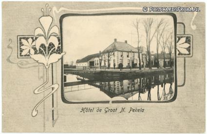 ansichtkaart: Nieuwe Pekela, Hotel de Groot