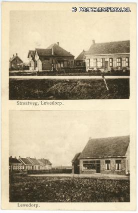 ansichtkaart: Lewedorp, Straatweg