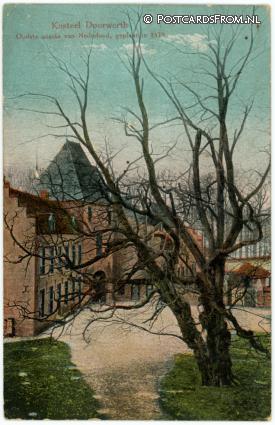 ansichtkaart: Doorwerth, Kasteel Doorwerth. Oudste Acacia van Nederland geplant in 1579