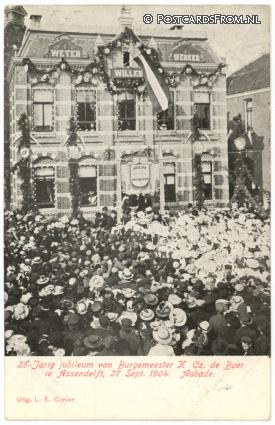 Assendelft, 25-Jarig jubileum Burgemeester K.Cz. de Boer, 27 Sept. 1904 ansichtkaart: Assendelft, 25-Jarig jubileum Burgemeester K.Cz. de Boer, 27 Sept. 1904