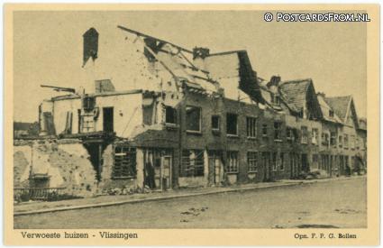 Vlissingen, Verwoeste huizen ansichtkaart: Vlissingen, Verwoeste huizen