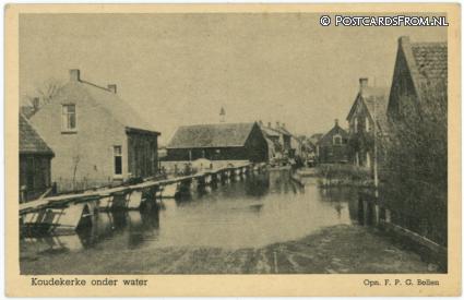 Koudekerke, Koudekerke onder water ansichtkaart: Koudekerke, Koudekerke onder water