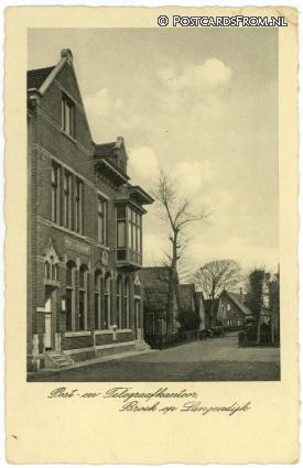ansichtkaart: Broek op Langedijk, Post- en Telegraafkantoor