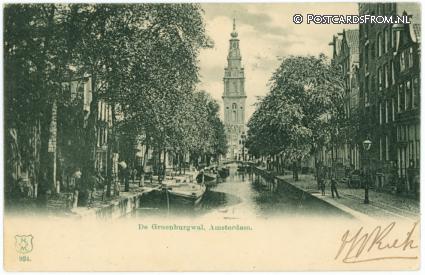 Amsterdam, De Groenburgwal ansichtkaart: Amsterdam, De Groenburgwal