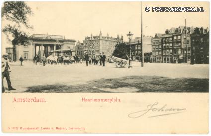 ansichtkaart: Amsterdam, Haarlemmerplein