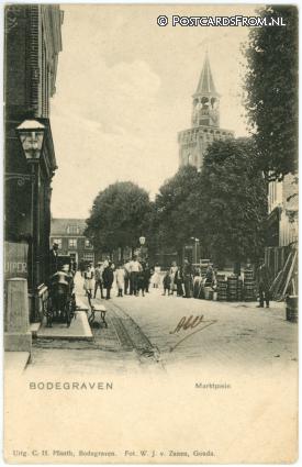 Bodegraven, Marktplein ansichtkaart: Bodegraven, Marktplein