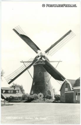 Abbenbroek, Molen 'de Hoop' ansichtkaart: Abbenbroek, Molen 'de Hoop'