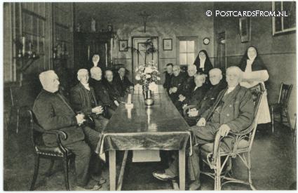 Amsterdam, St. Jacobgesticht. Zitzaal herstellende zieke Mannen ansichtkaart: Amsterdam, St. Jacobgesticht. Zitzaal herstellende zieke Mannen