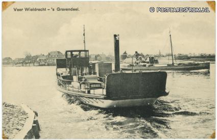 Wieldrecht, Veer Wieldrecht - 's Gravendeel ansichtkaart: Wieldrecht, Veer Wieldrecht - 's Gravendeel