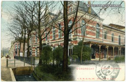 ansichtkaart: Dordrecht, St. Jorisweg. Kunstmin
