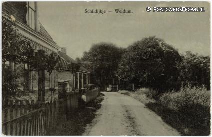 ansichtkaart: Weidum, Schildijkje