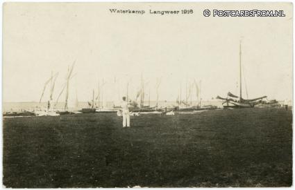 ansichtkaart: Langweer, 1916. Waterkamp