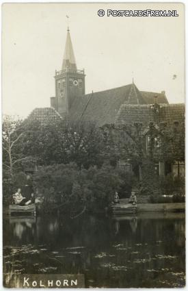 ansichtkaart: Kolhorn, Kerk