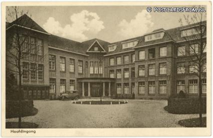 Dordrecht, Gast- of Ziekenhuis. Hoofdingang ansichtkaart: Dordrecht, Gast- of Ziekenhuis. Hoofdingang