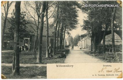 Dordrecht Willemsdorp, Straatweg ansichtkaart: Dordrecht Willemsdorp, Straatweg