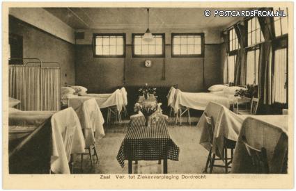 Dordrecht, Ver. tot Ziekenverpleging. Zaal ansichtkaart: Dordrecht, Ver. tot Ziekenverpleging. Zaal