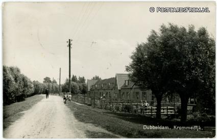 Dordrecht Dubbeldam, Krommedijk ansichtkaart: Dordrecht Dubbeldam, Krommedijk