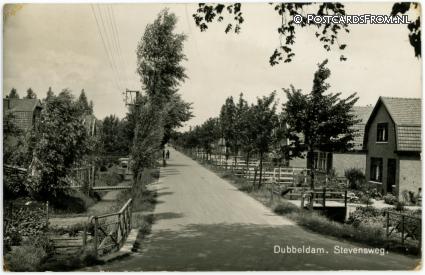 Dordrecht Dubbeldam, Stevensweg ansichtkaart: Dordrecht Dubbeldam, Stevensweg
