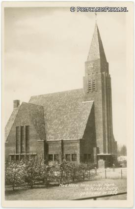 Rozenburg ZH, Ned. Herv. Immanuel Kerk gebouwd in 1935 ansichtkaart: Rozenburg ZH, Ned. Herv. Immanuel Kerk gebouwd in 1935