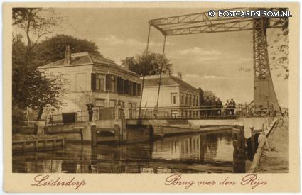 ansichtkaart: Leiderdorp, Brug over den Rijn