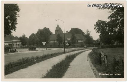 ansichtkaart: Vries, Groeten uit