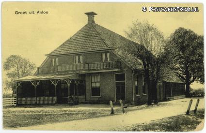ansichtkaart: Anloo, Hotel Mulder