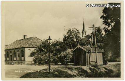 Zuidwolde DR, Herv. School ansichtkaart: Zuidwolde DR, Herv. School