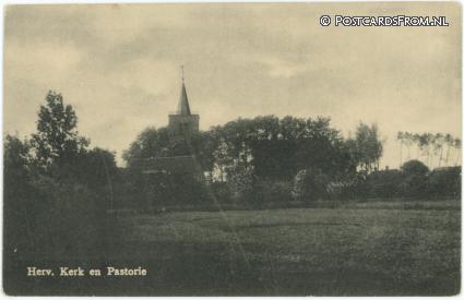 Gorinchem, Herv. Kerk en Pastorie ansichtkaart: Gorinchem, Herv. Kerk en Pastorie