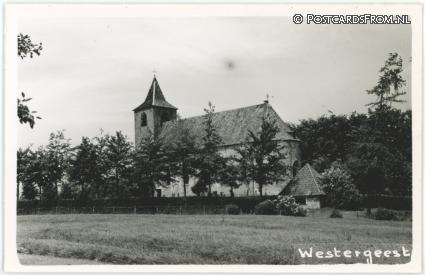 ansichtkaart: Westergeest, Kerk
