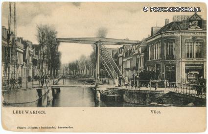 Leeuwarden, Vliet ansichtkaart: Leeuwarden, Vliet