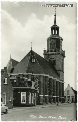 Joure, Ned. Herv. Kerk ansichtkaart: Joure, Ned. Herv. Kerk