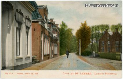 Lemmer, Lemster Straatweg ansichtkaart: Lemmer, Lemster Straatweg