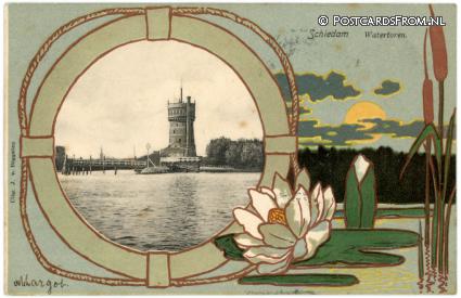 Schiedam, Watertoren ansichtkaart: Schiedam, Watertoren