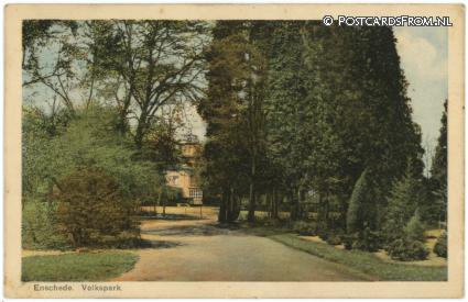ansichtkaart: Enschede, Volkspark