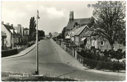 Lewedorp, Burg. Lewestraat ansichtkaart: Lewedorp, Burg. Lewestraat