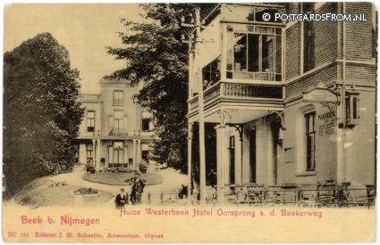 Beek-Ubbergen, Huize Westerbeek Hotel Oorsprong a.d. Beekerweg ansichtkaart: Beek-Ubbergen, Huize Westerbeek Hotel Oorsprong a.d. Beekerweg