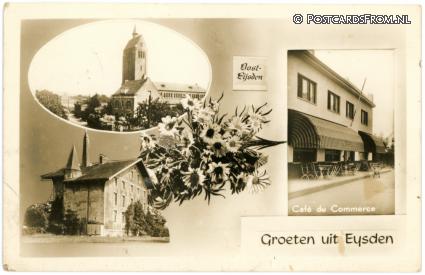 Eijsden, Oost-Eijsden - Cafe du Commerce ansichtkaart: Eijsden, Oost-Eijsden - Cafe du Commerce