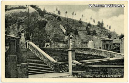 Valkenburg LB, Opgang naar de Lourdesgrot ansichtkaart: Valkenburg LB, Opgang naar de Lourdesgrot
