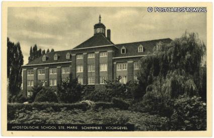 ansichtkaart: Schimmert, Apostolische School Ste. Marie. Voorgevel
