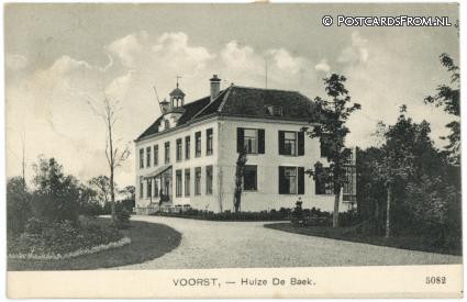 Voorst Gem Voorst, Huize de Beek ansichtkaart: Voorst Gem Voorst, Huize de Beek