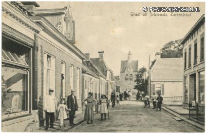 Scheemda, Torenstraat ansichtkaart: Scheemda, Torenstraat